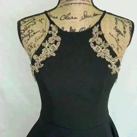 Halter Black Gown by B. Darlin - Picture 3 of 7